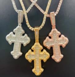 Moissanite Cross Pendant