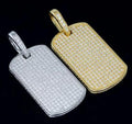 Moissanite Dog Tag Pendant