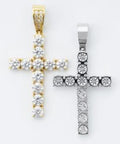 Moissanite Solitaire Cross Pendant
