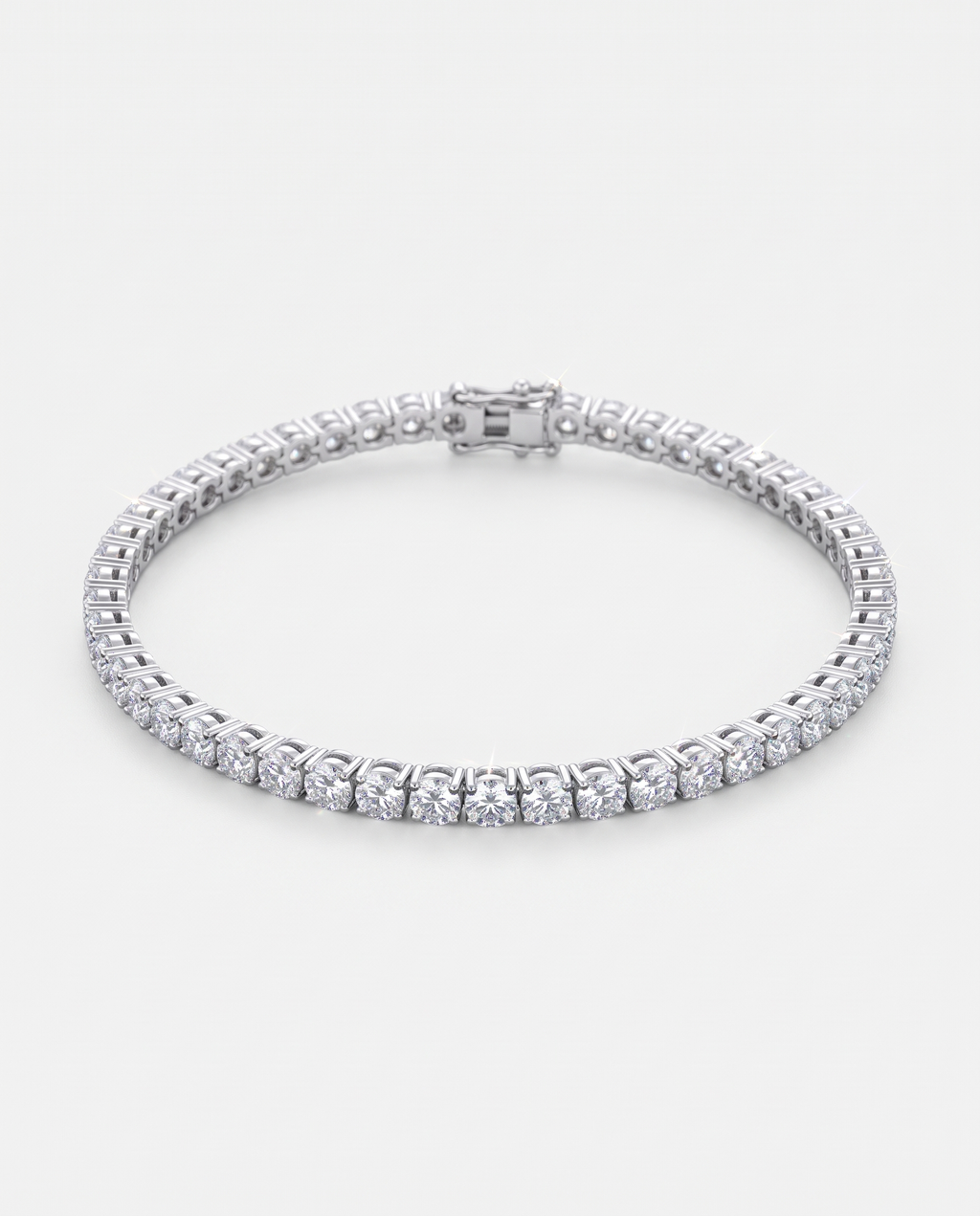 Frost Asia tennis bracelet — generated product visualization on off-white
