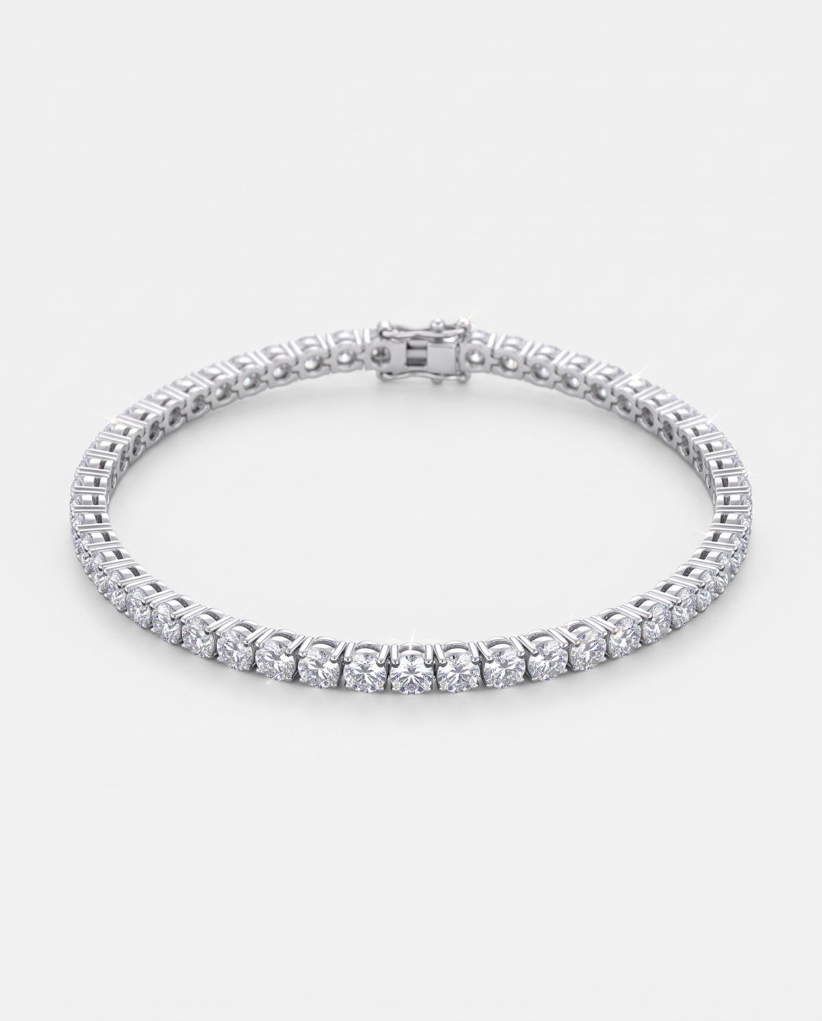 Frost Asia tennis bracelet — generated product visualization on off-white